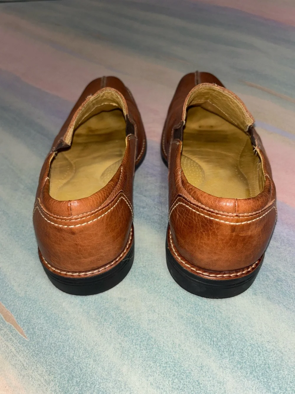 Sandro Moscolini Loafers Men's size 13 Brown cognac Leather Slip On Shoes
